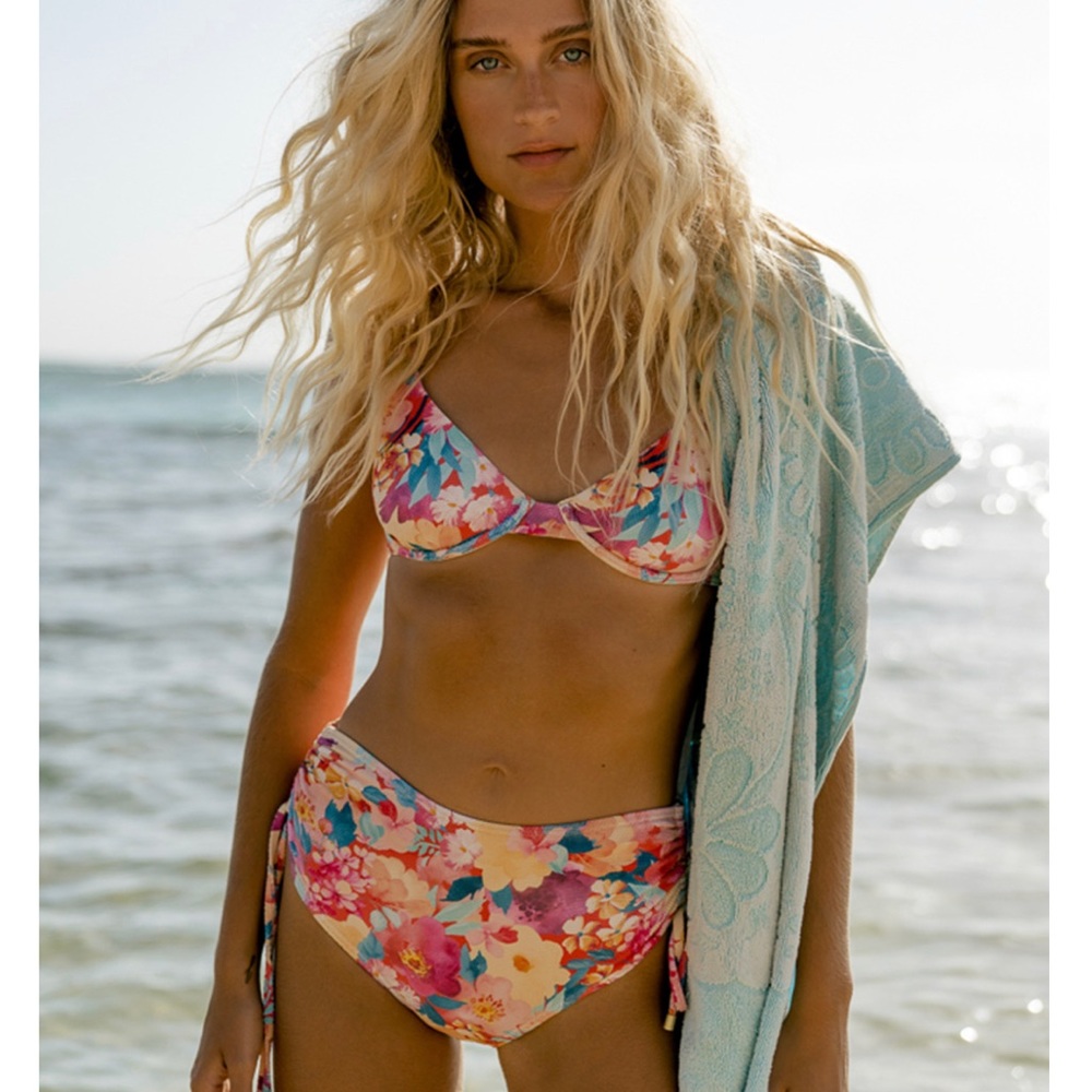 Billabong Floral Ruched Bikini Set